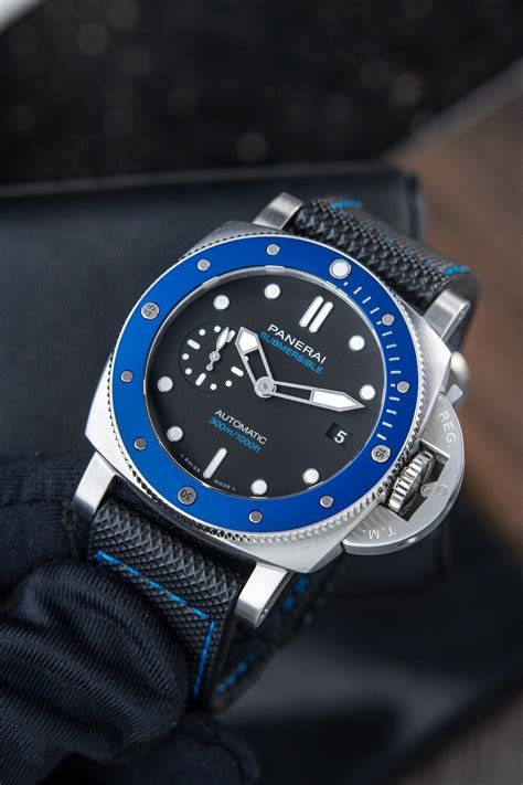 replica panerai submersible blue|panerai submersible 42mm.